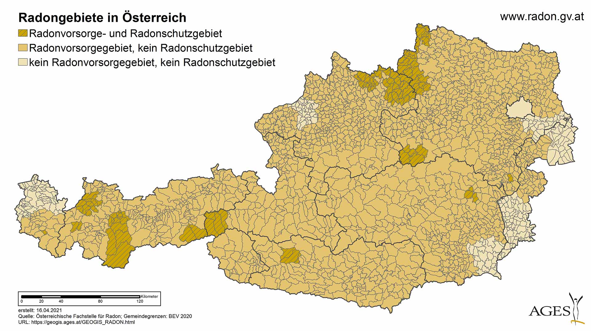 Radonkarte Österreich