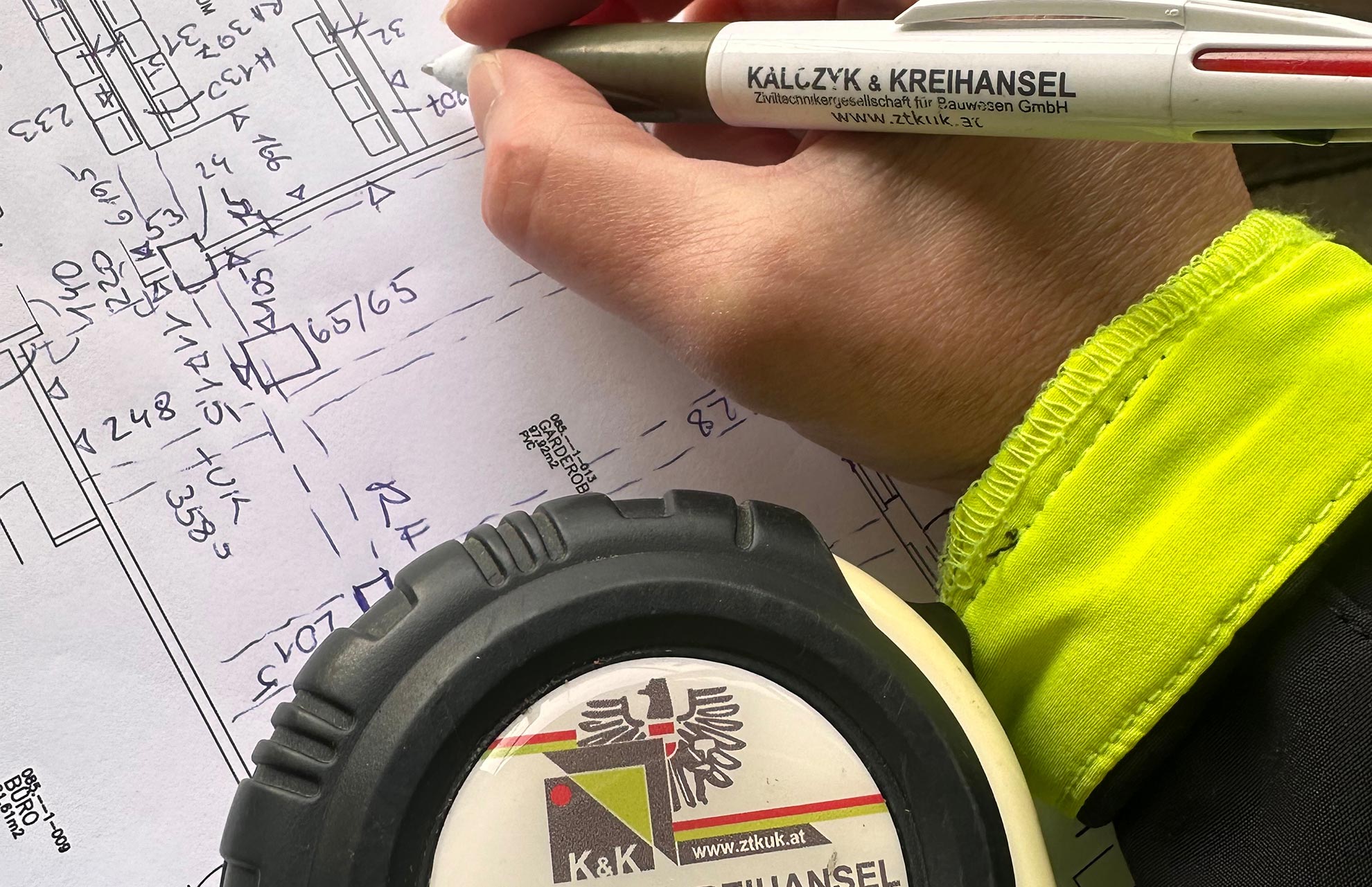 Ziviltechniker messen